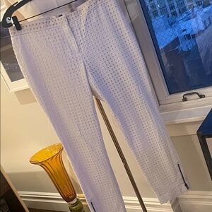 Elie Tahari White Cropped Pants